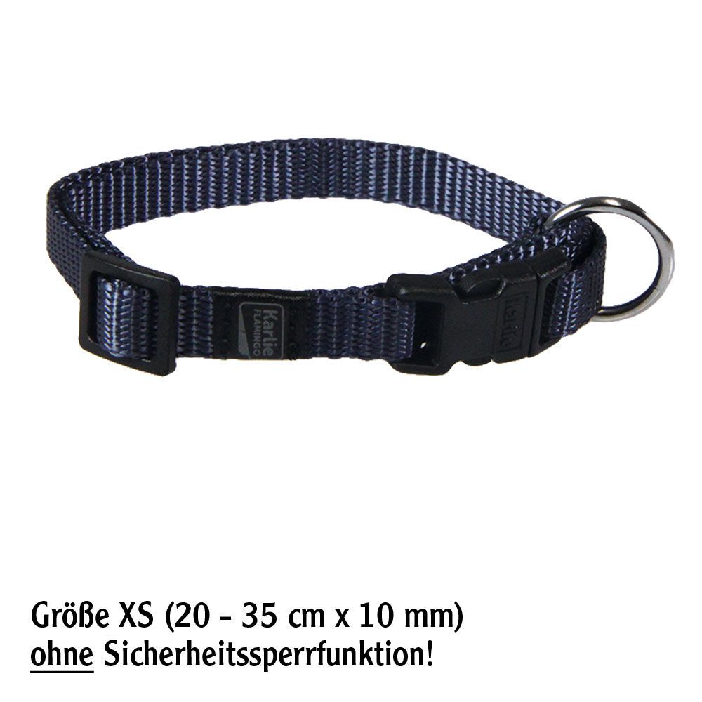 Hundehalsband Nylon -"Sportiv" Gr. XL -  dunkelblau