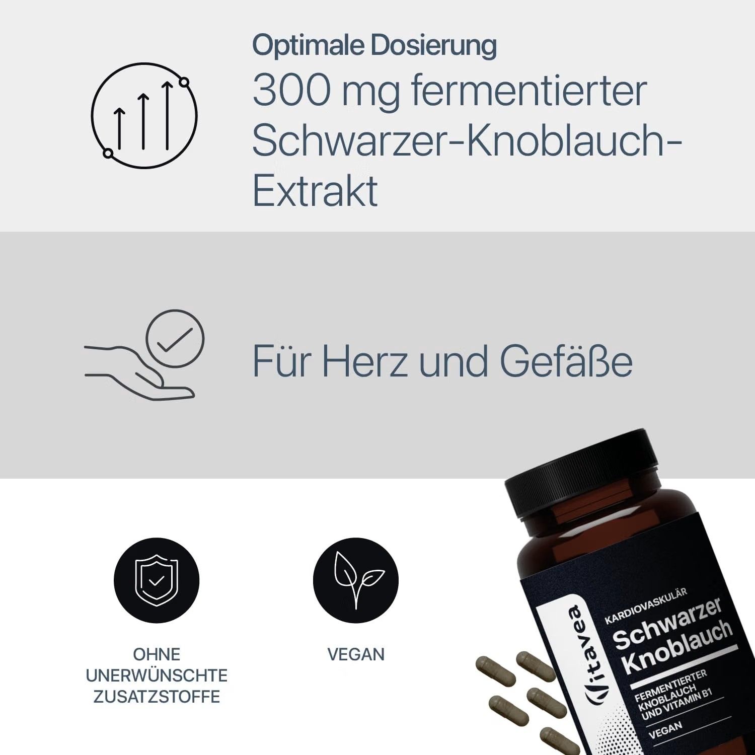 Vitavea Schwarzer Knoblauch mit Vitamin B1