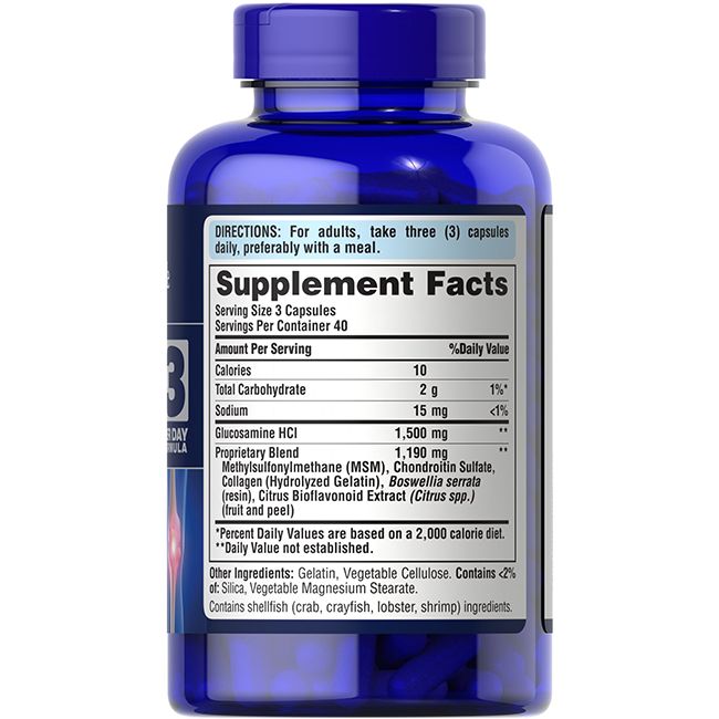 Puritan's Pride Glucosamin-Chondroitin-MSM (3 pro Tag Formel)