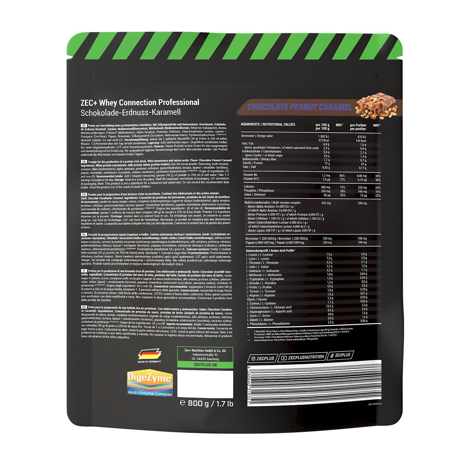 ZEC+ WHEY CONNECTION PROFESSIONAL Schoko-Erdnuss-Karamell