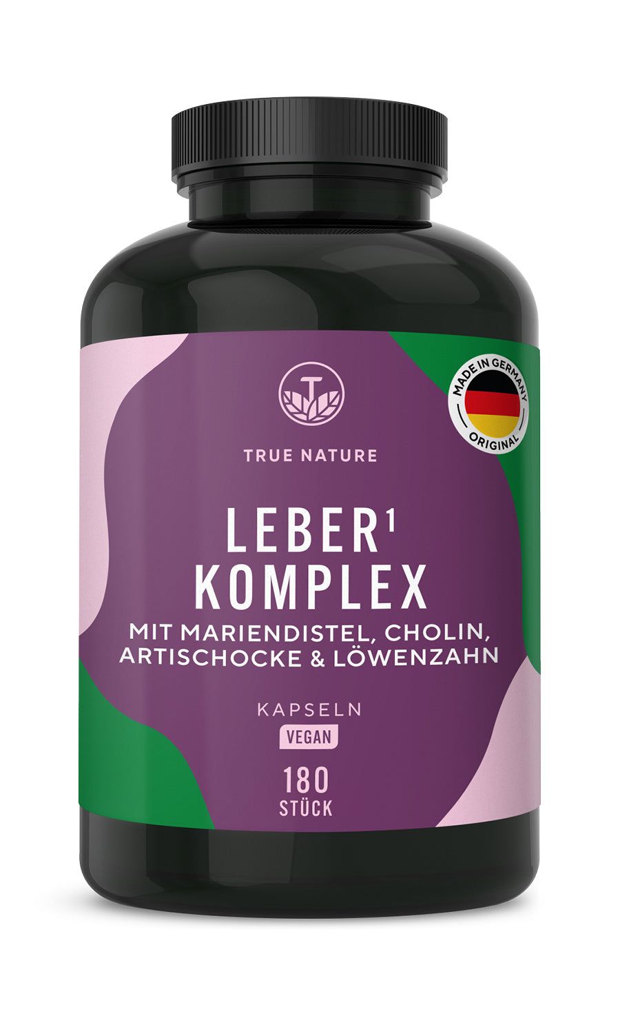 TRUE NATURE® Leber Komplex Kapseln - Mit Mariendistel, Cholin, Artischocke & Löwenzahn
