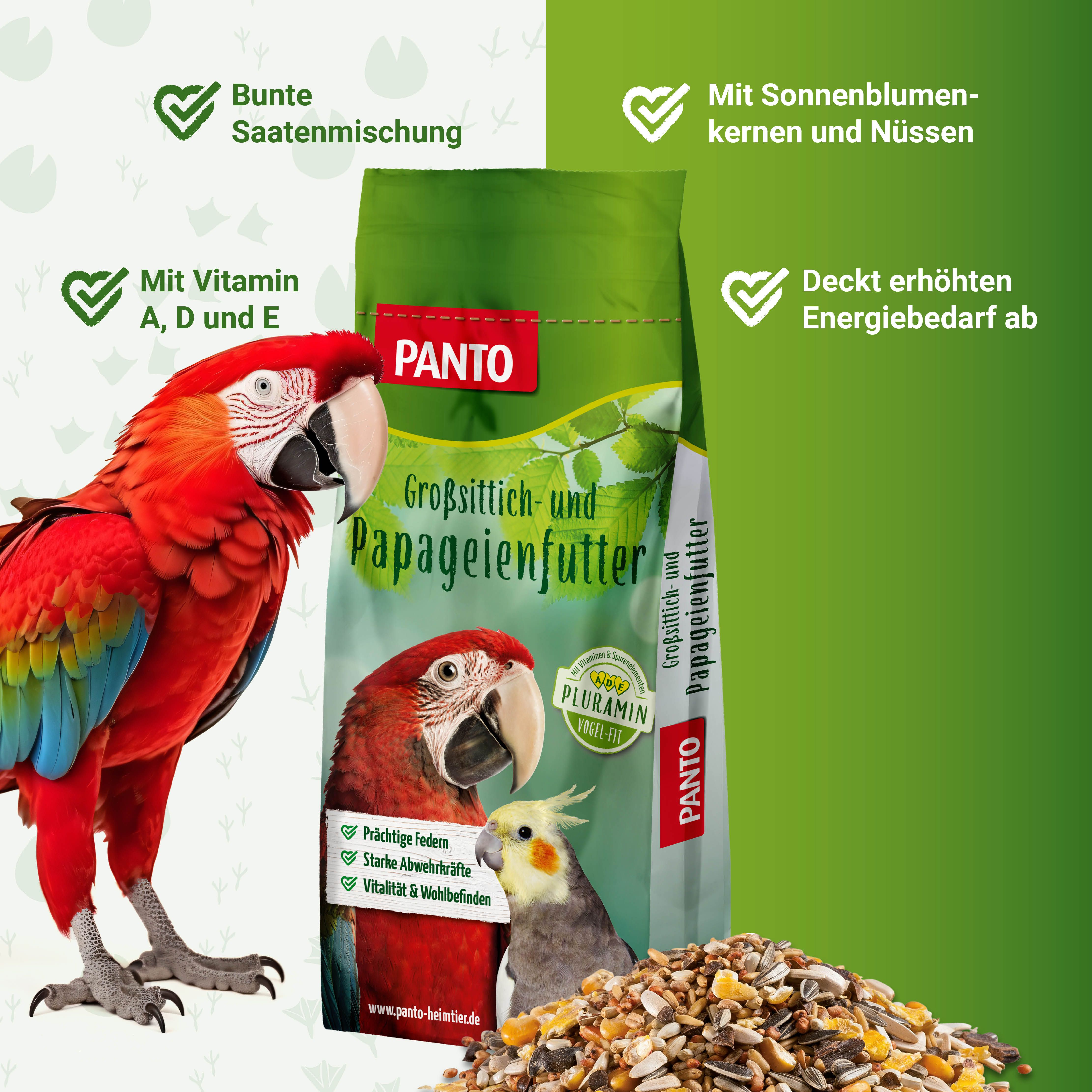 PANTO® Papageienfutter mit Pluramin®