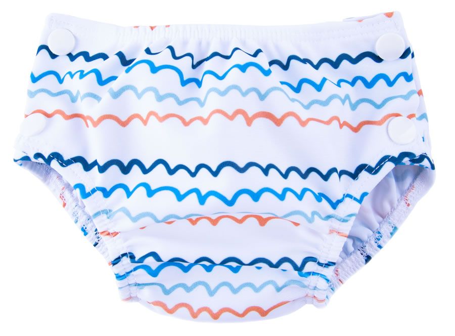 Popolini Babybadehose Gr. S (3-9 kg) Waves