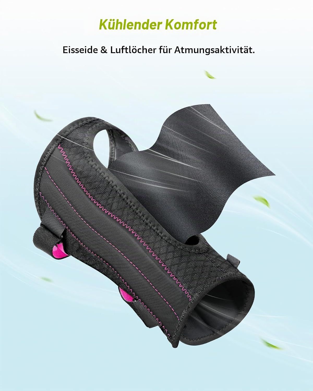 Finger-Schiene zur Stabilisierung des Fingers, mit Klettverschluss.