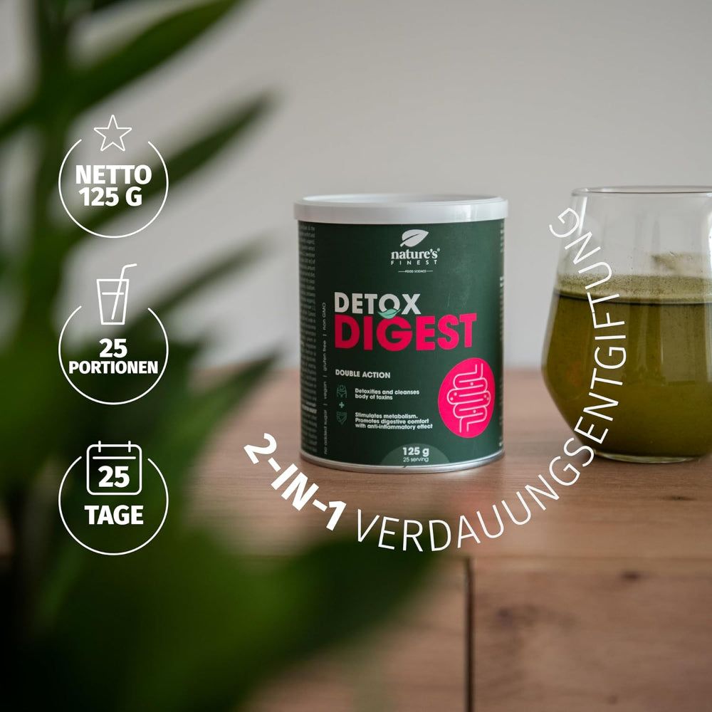 Nature's Finest Detox Digest mit 2-in-1 Verdauungs-Entgiftungsformel