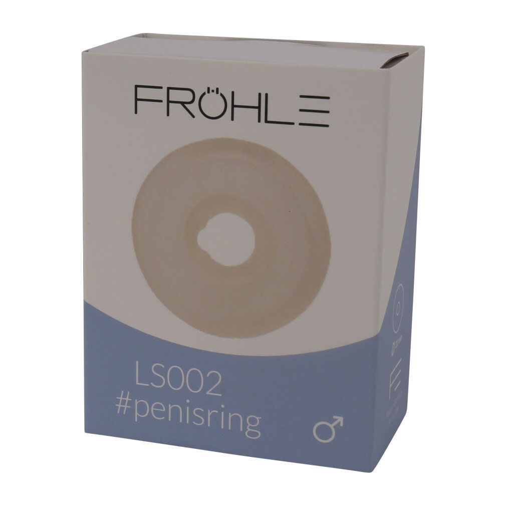 Fröhle LS002 Penisring 21 mm auf Verpackung.