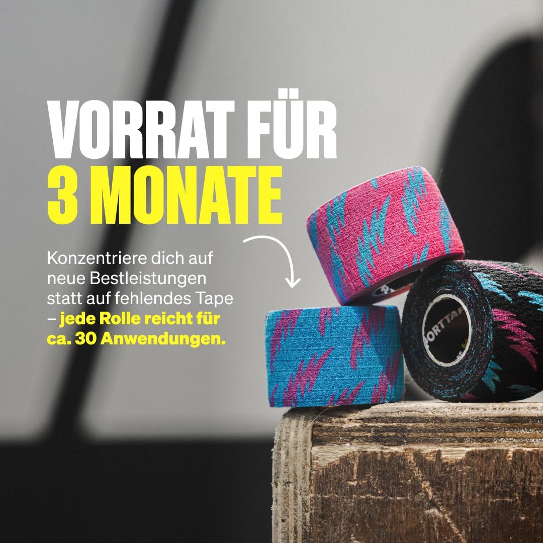 SPORTTAPE Hook Grip Daumentape – 3 Rollen - 3,8 cm x 4,9 Gemischt