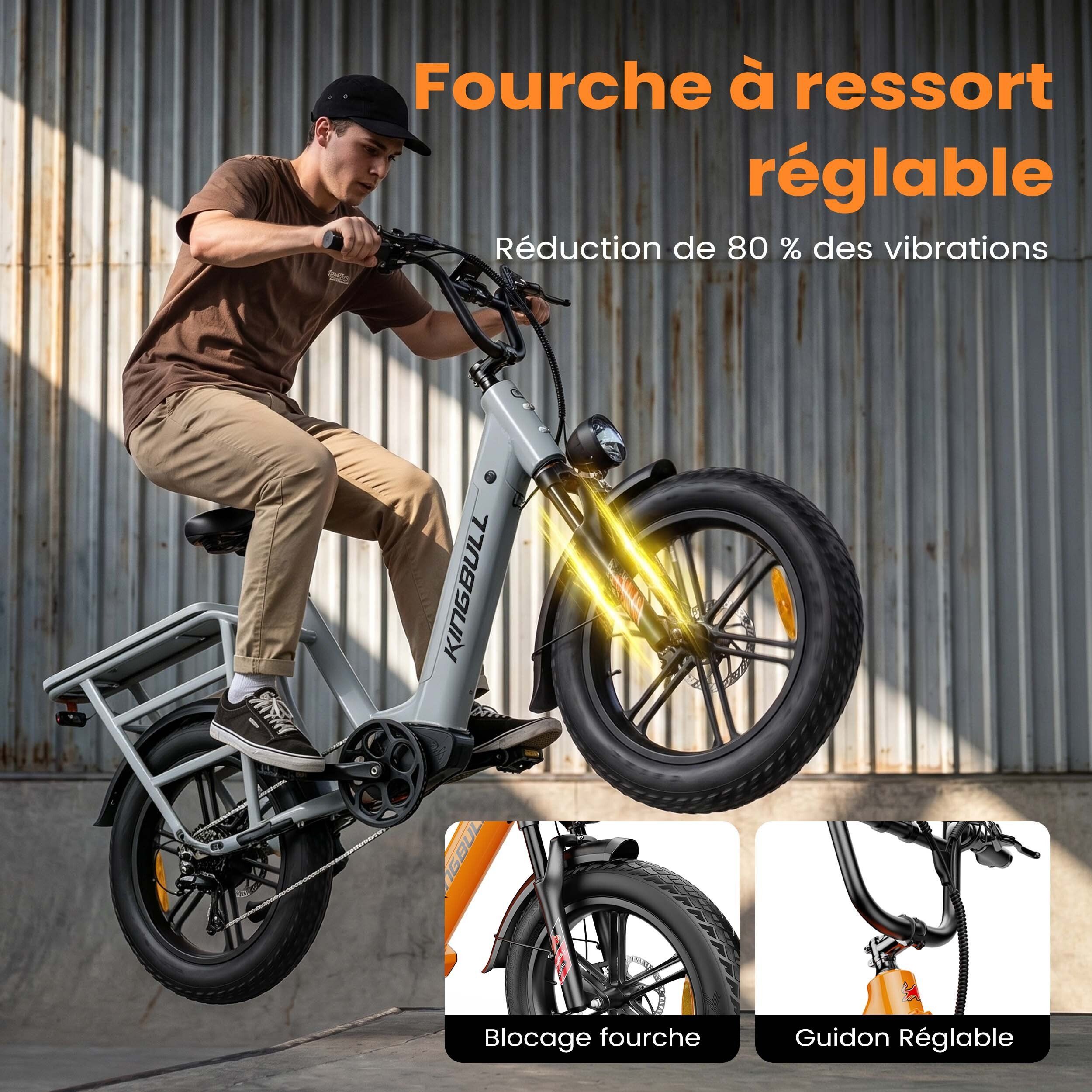 KINGBULL Voyager 2.0 E-Bike mit 48 V / 15 Ah herausnehmbarem Akku