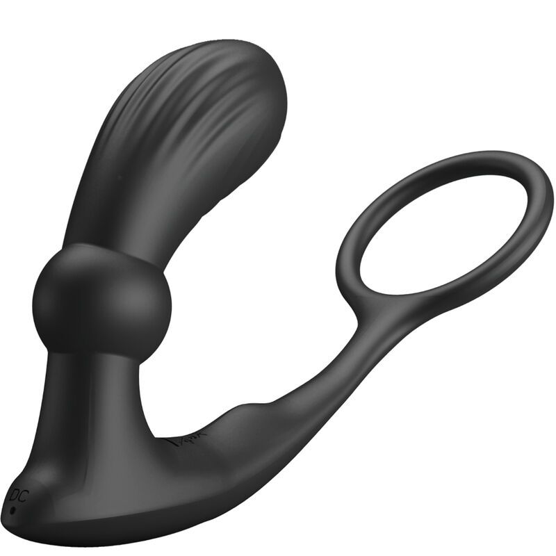 Schwarzer Analring-Vibrator, Seitenansicht mit Maßen: 170mm Länge, 29mm Breite.