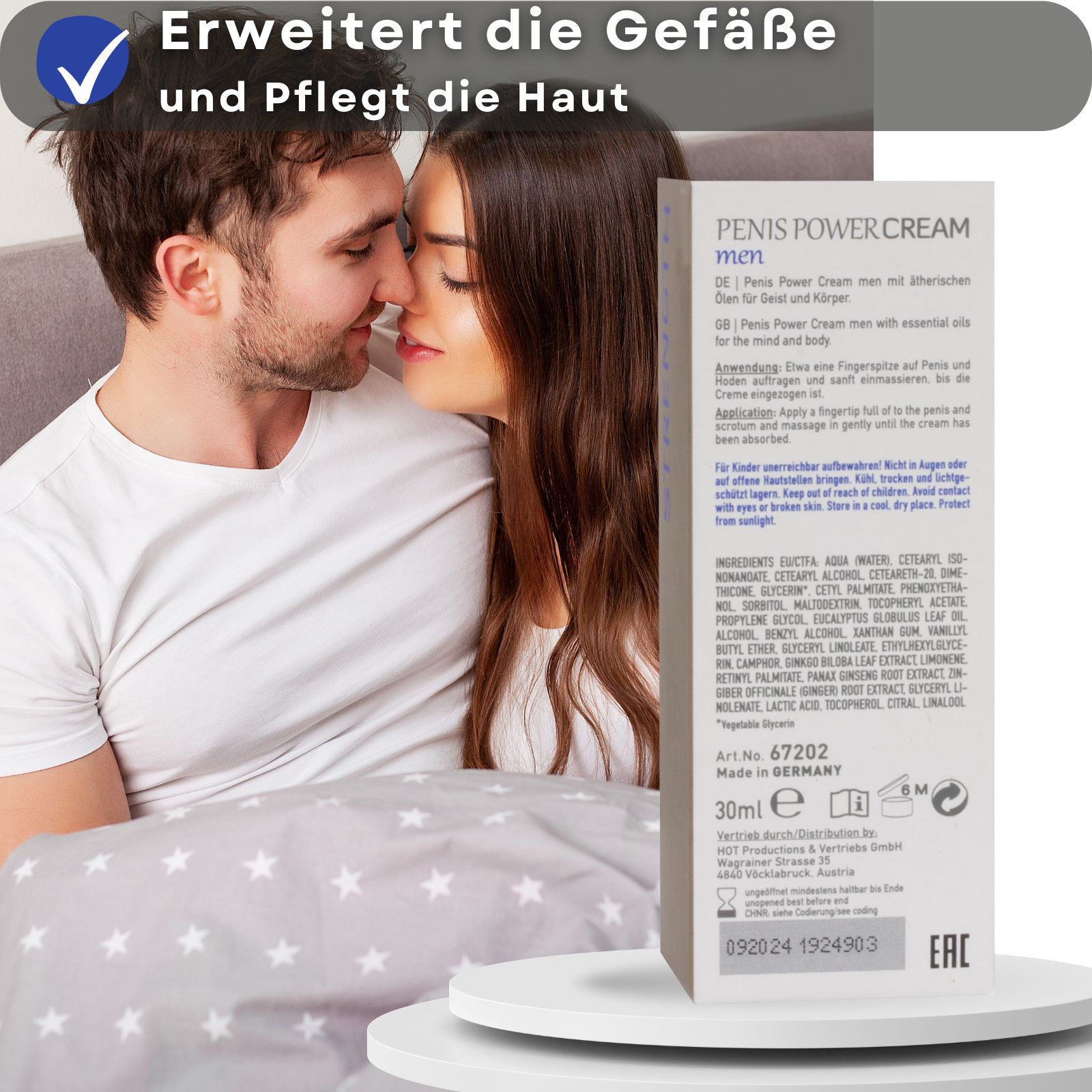 Rückseite der Schachtel. Text in Deutsch und Englisch. Inhaltsstoffe, 30 ml.