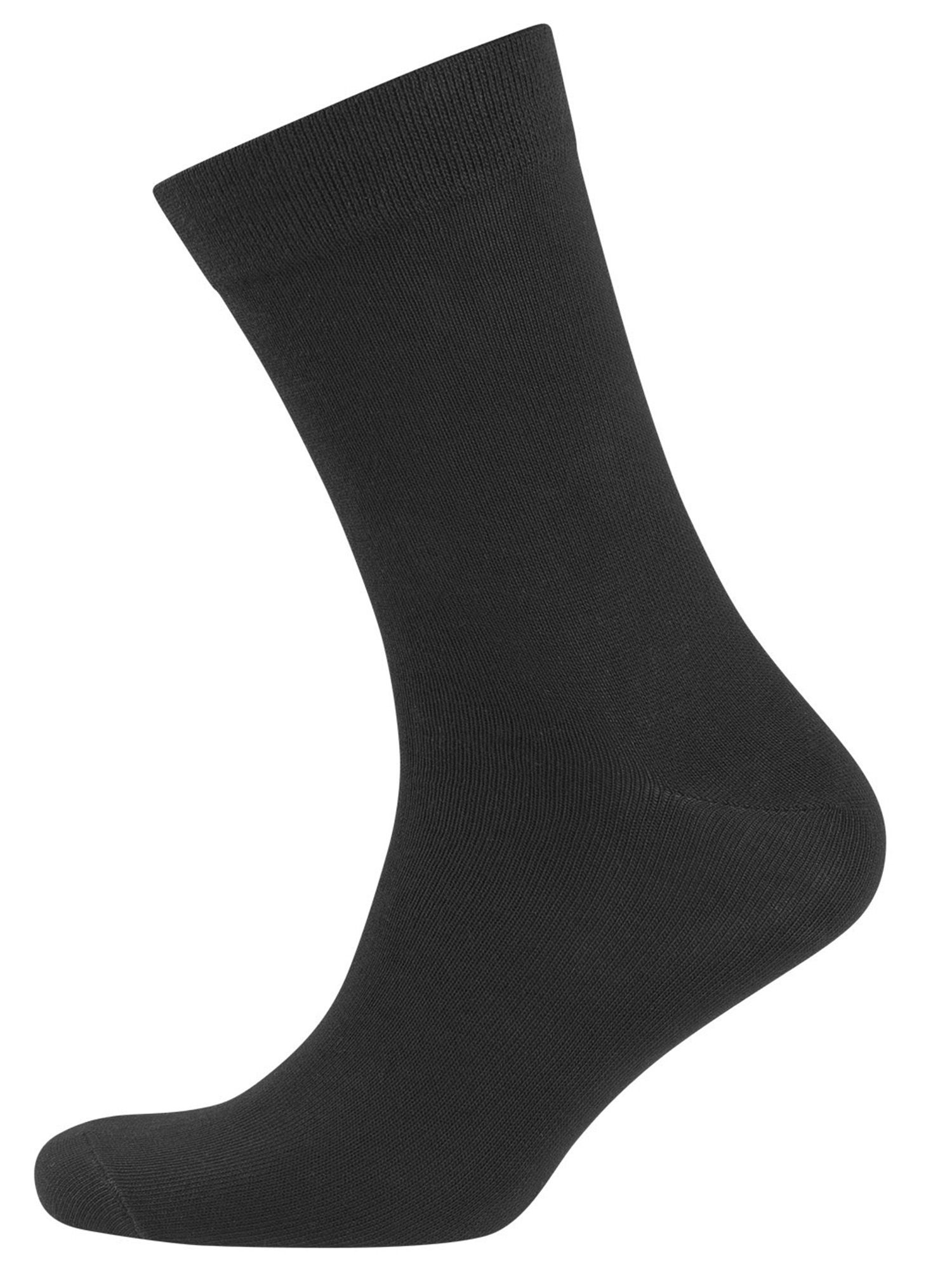 NUR DER Socken Ohne Gummi 3er Pack - schwarz - Größe 43-46