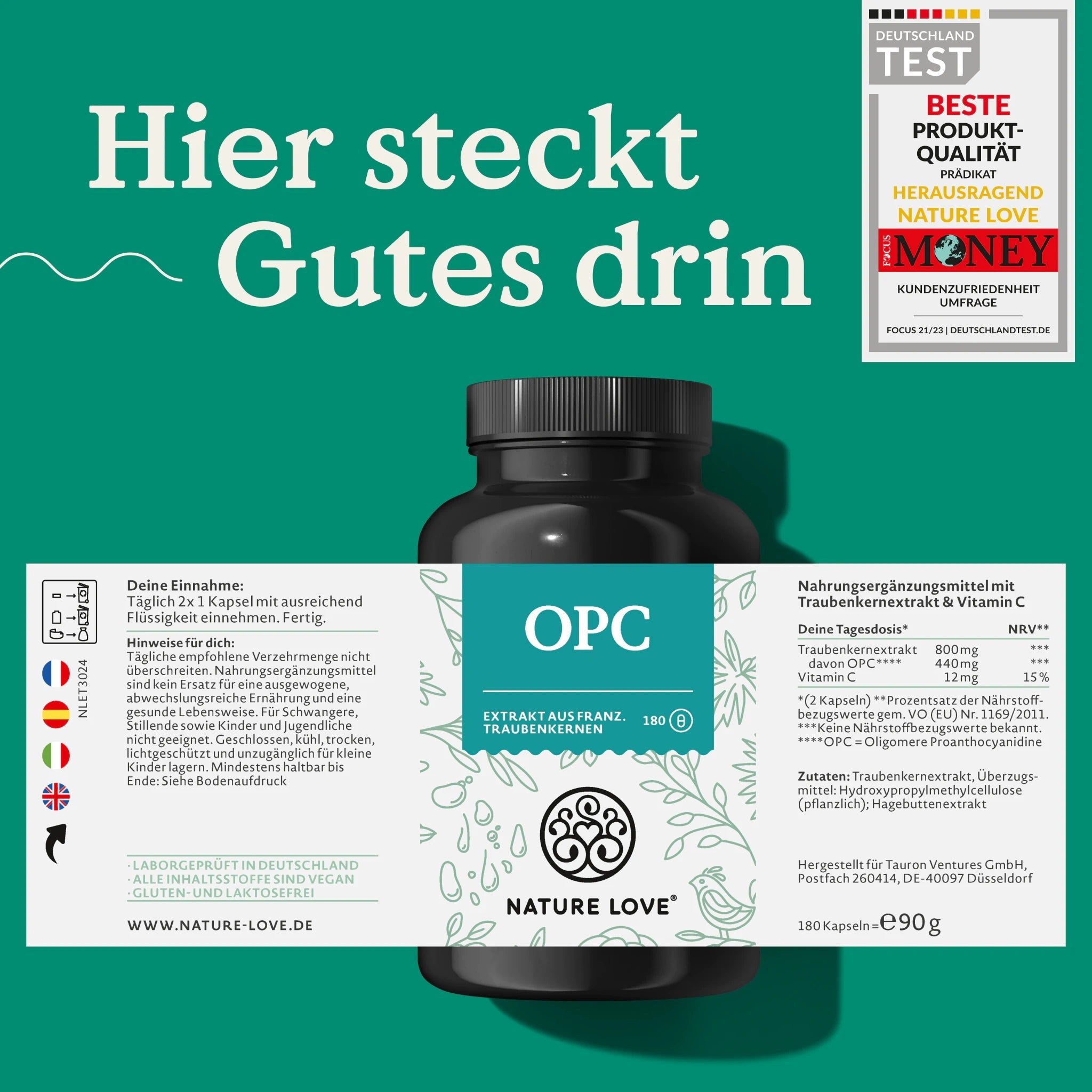 NATURE LOVE® OPC Traubenkernextrakt