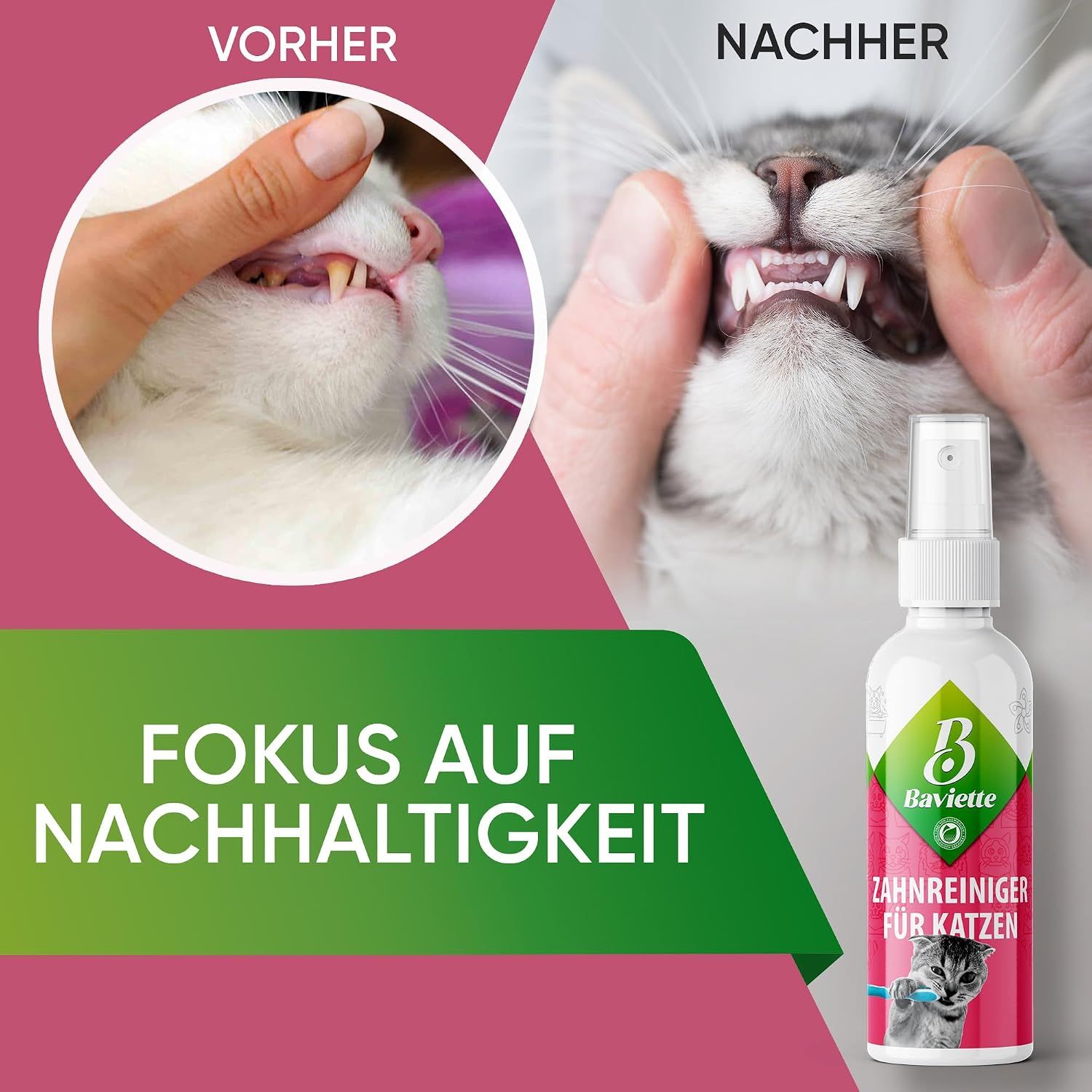 Baviette Zahnreiniger für Katzen