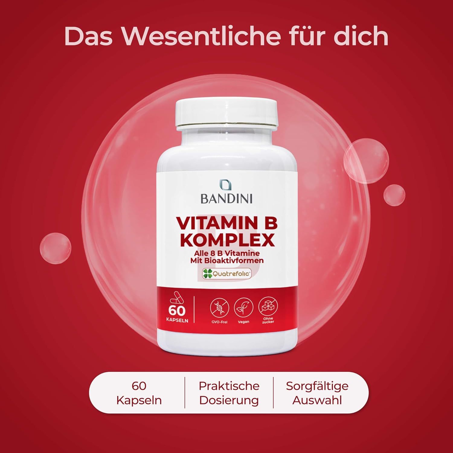 Flasche Bandini Vitamin D3+K2 Liposomal, 250 ml. Hochwertige Inhaltsstoffe. Hergestellt in Italien.