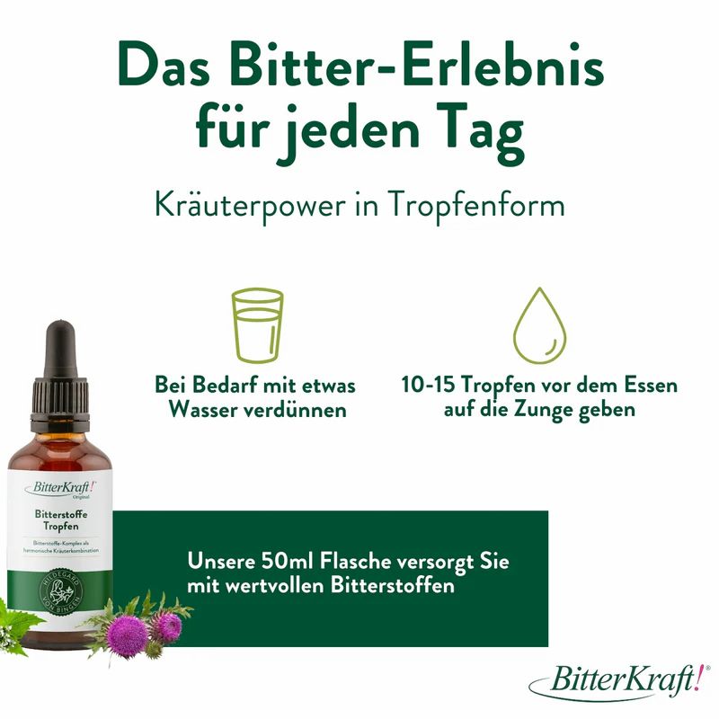 BitterKraft! Original Bitterstoffe Tropfen Pipette