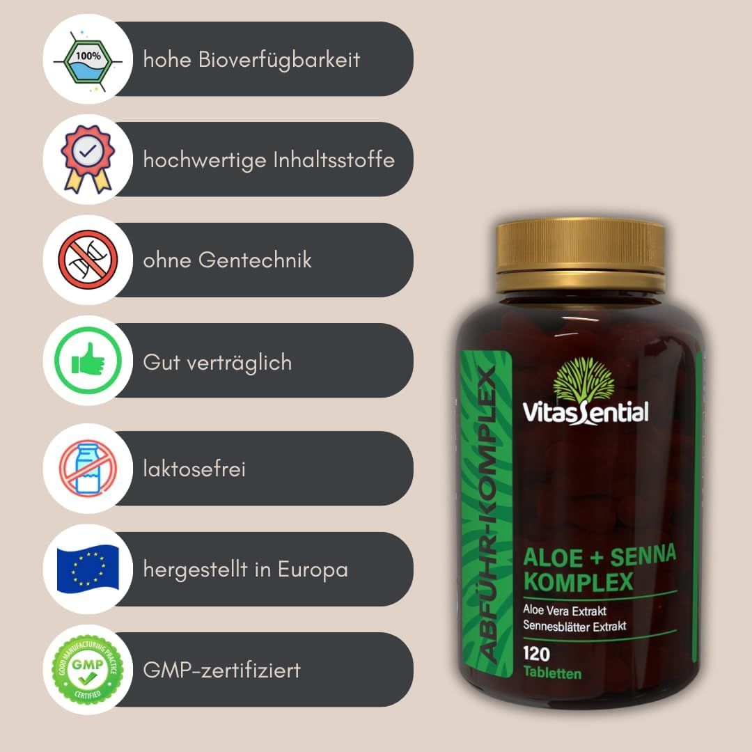 Vitassential Aloe + Senna Komplex Tabletten