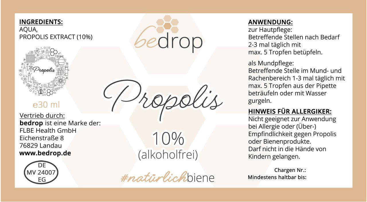 bedrop Propolis Tinktur mit Pipette