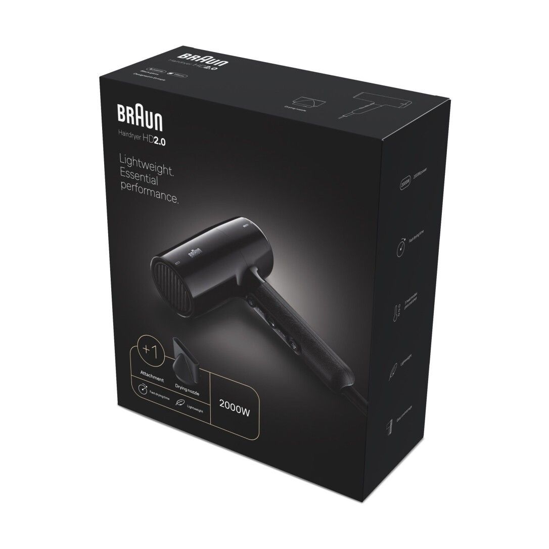 Braun HD 2.0  schwarz Haartrockner
