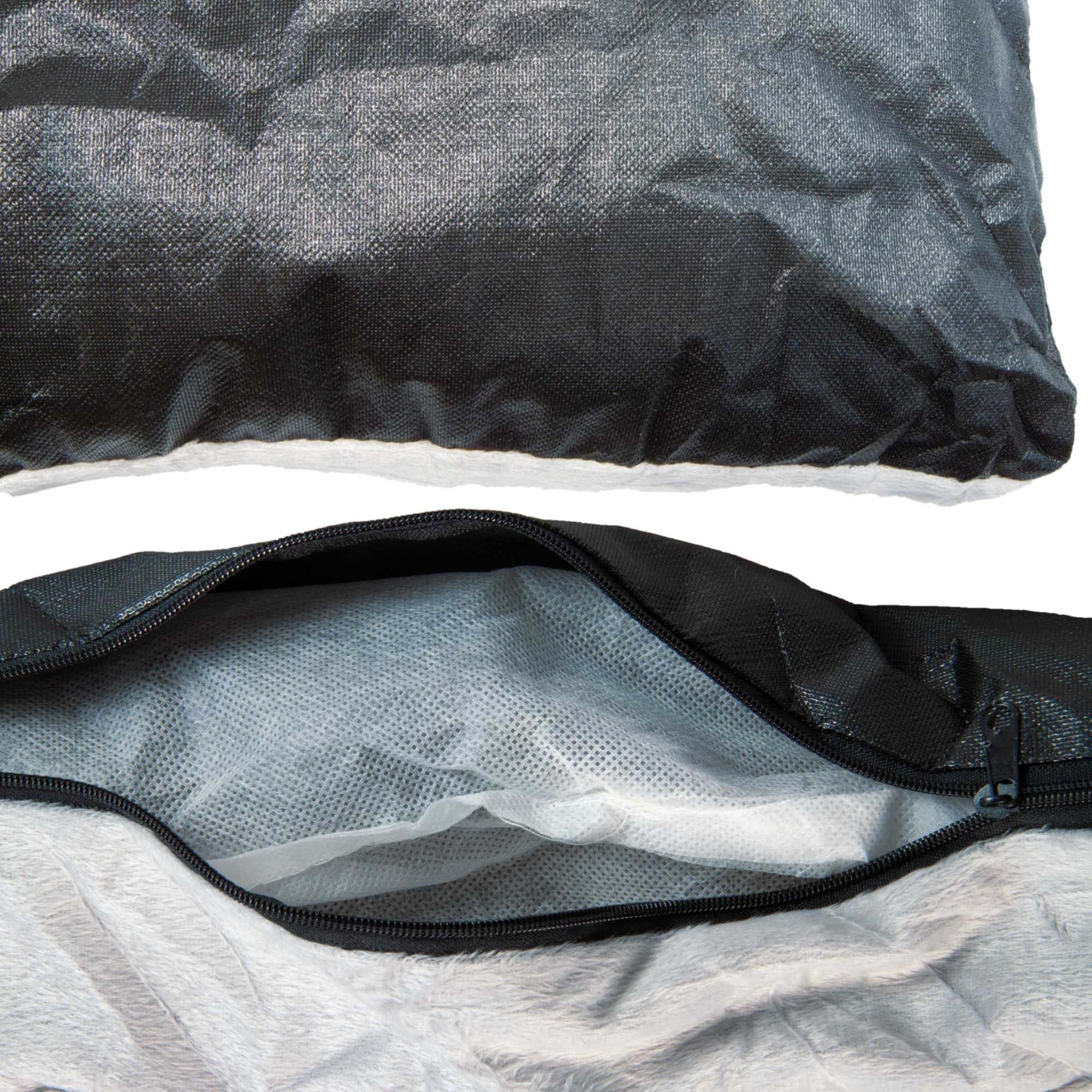 Komfortkissen  120 x 714 cm - Hundekissen Lissi - Hellgrau - Bezug abnehmbar - Waschbar
