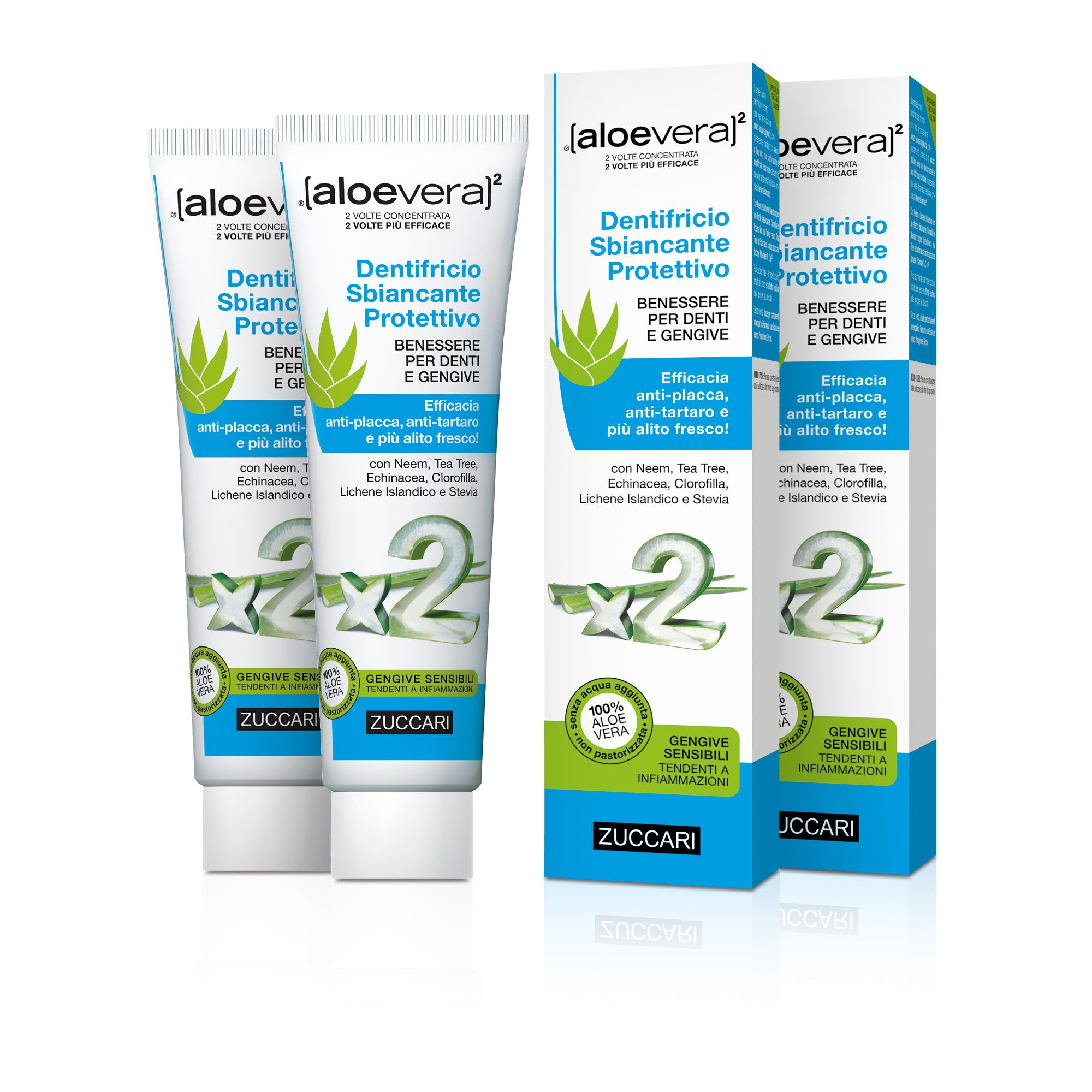 ZUCCARI [aloevera]2 schützende Whitening Zahnpasta