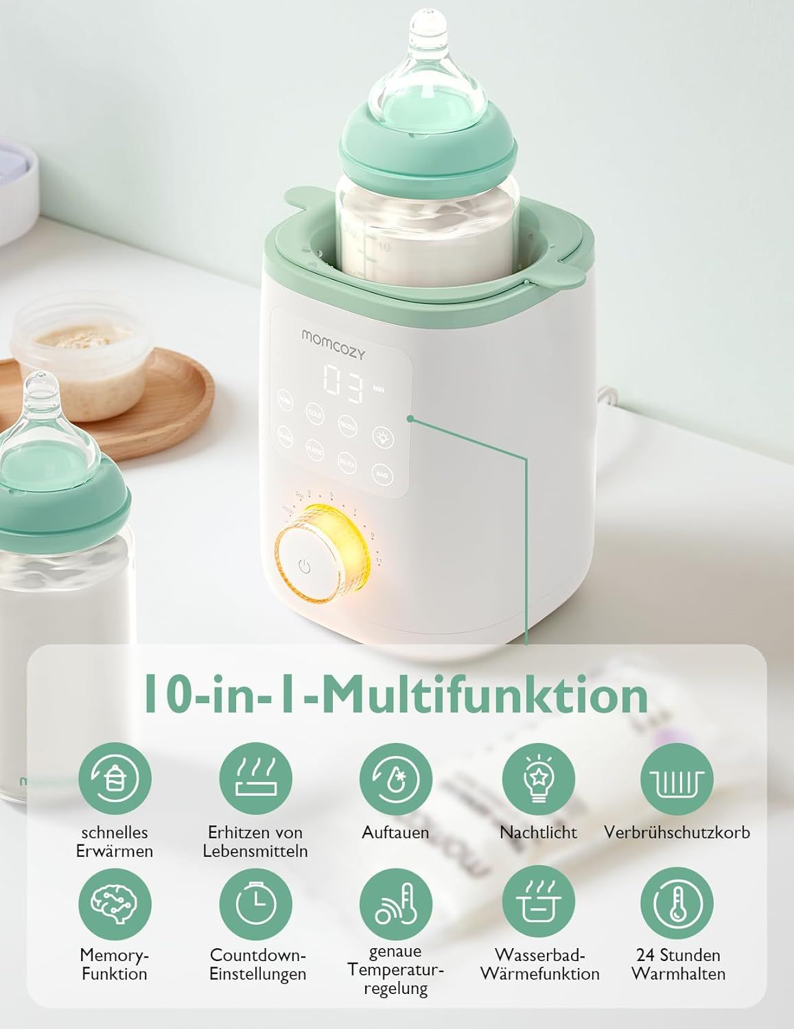 Momcozy  Nutri Flaschenwärmer Baby