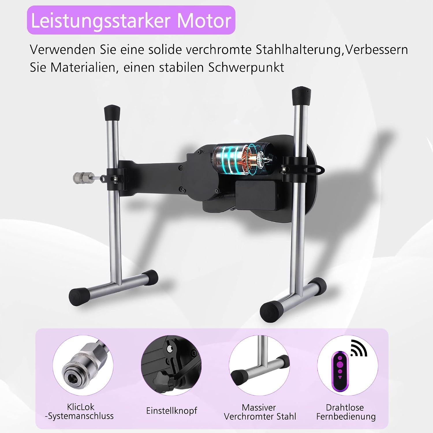 HISMITH Mini Sexmaschine mit App-Steuerung, Schwarz