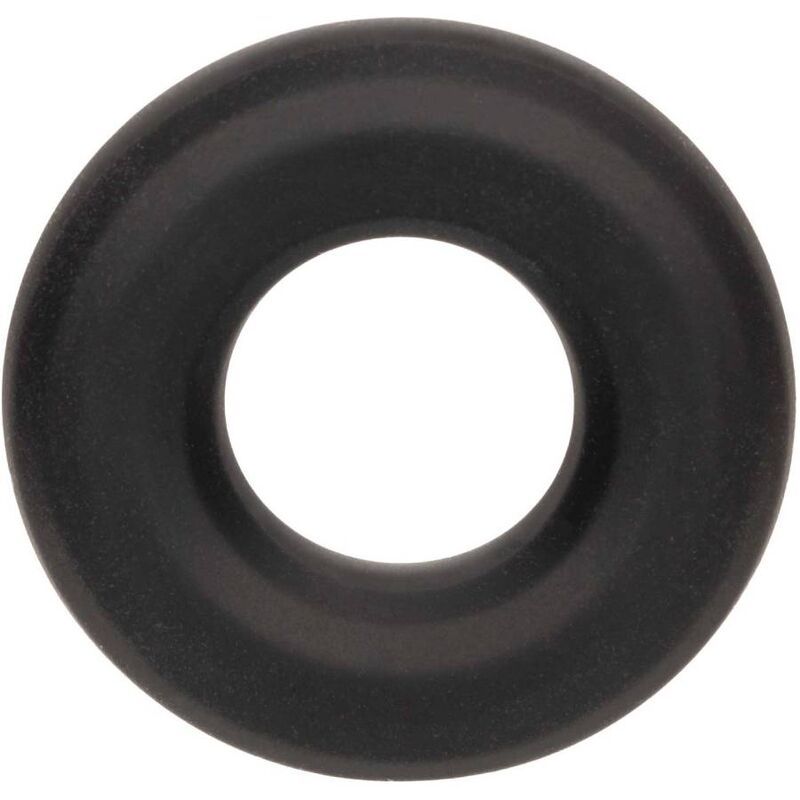 Schwarzer Ring aus Silikon. Kreisförmig mit Loch in der Mitte.