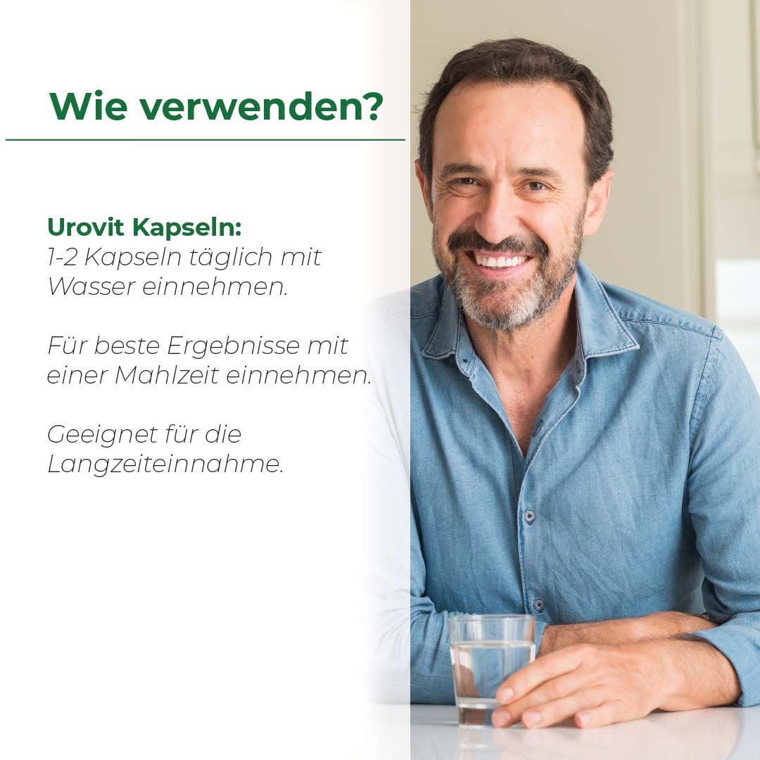 Biostile Urovit Kapseln – Prostata Komplex für Männer mit Sägepalme, Zink & Selen