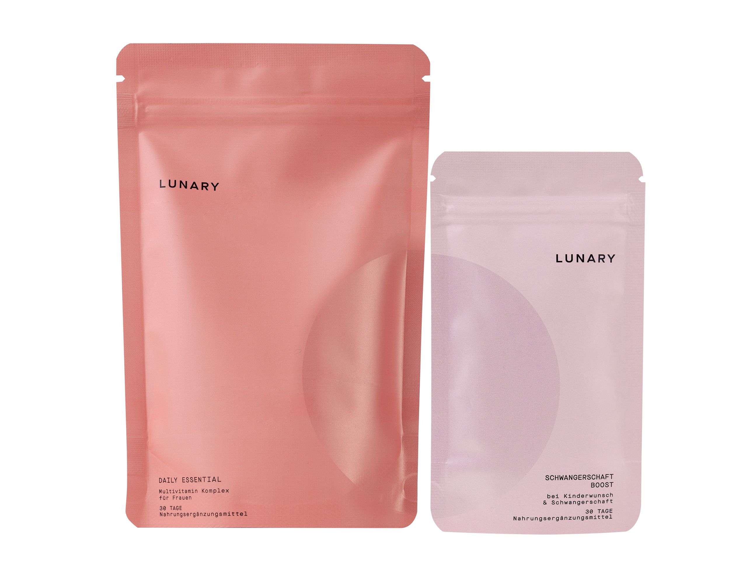 LUNARY Schwangerschaft Set - für Frauen während der Schwangerschaft, Pulver + Kapseln für 30 Tage