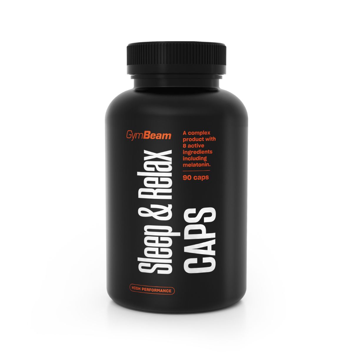 Schwarze Dose mit "Sleep & Relax CAPS" Aufschrift, enthält 90 Kapseln.