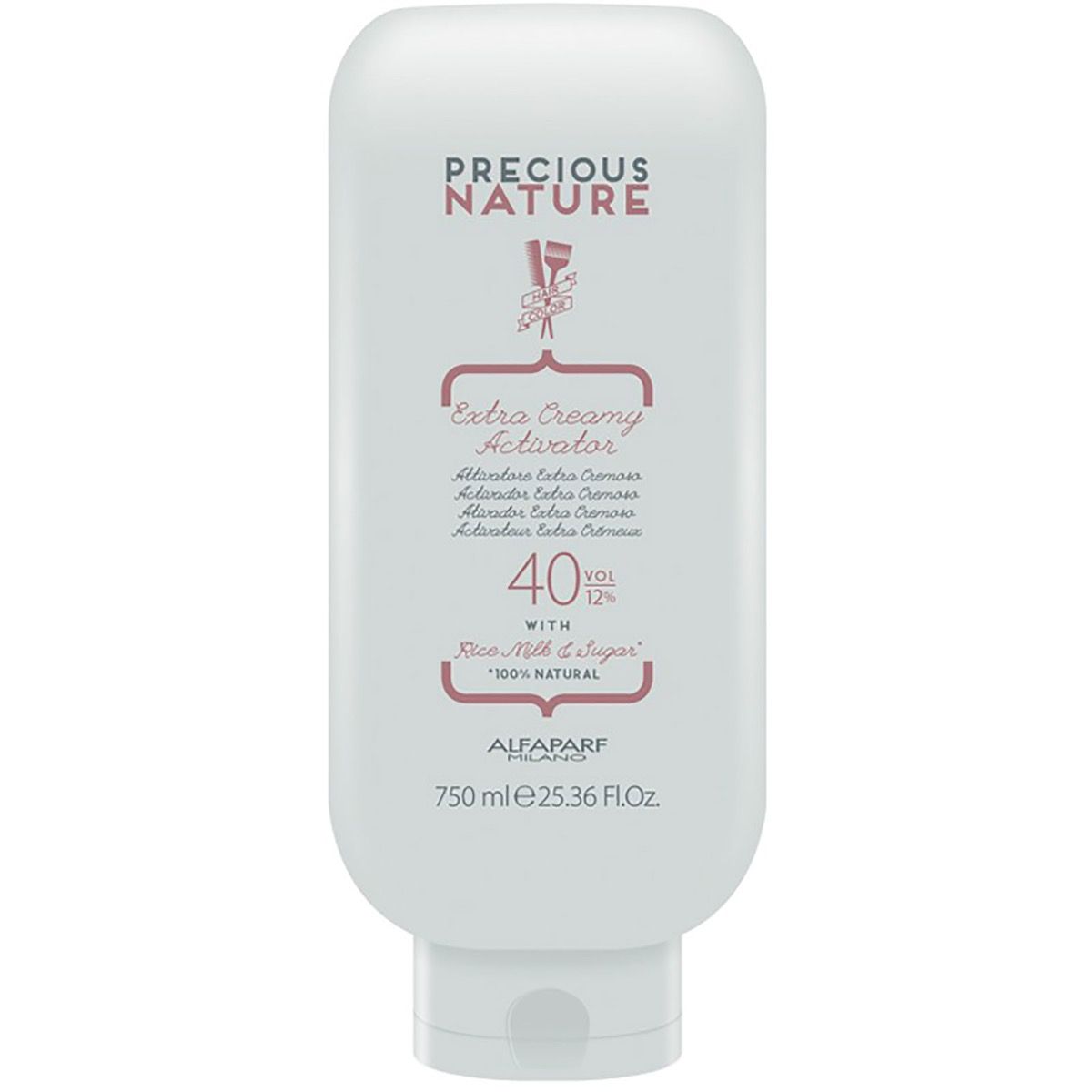 Precious Nature Extra Creamy Activator, 750ml Flasche mit Pumpspender.