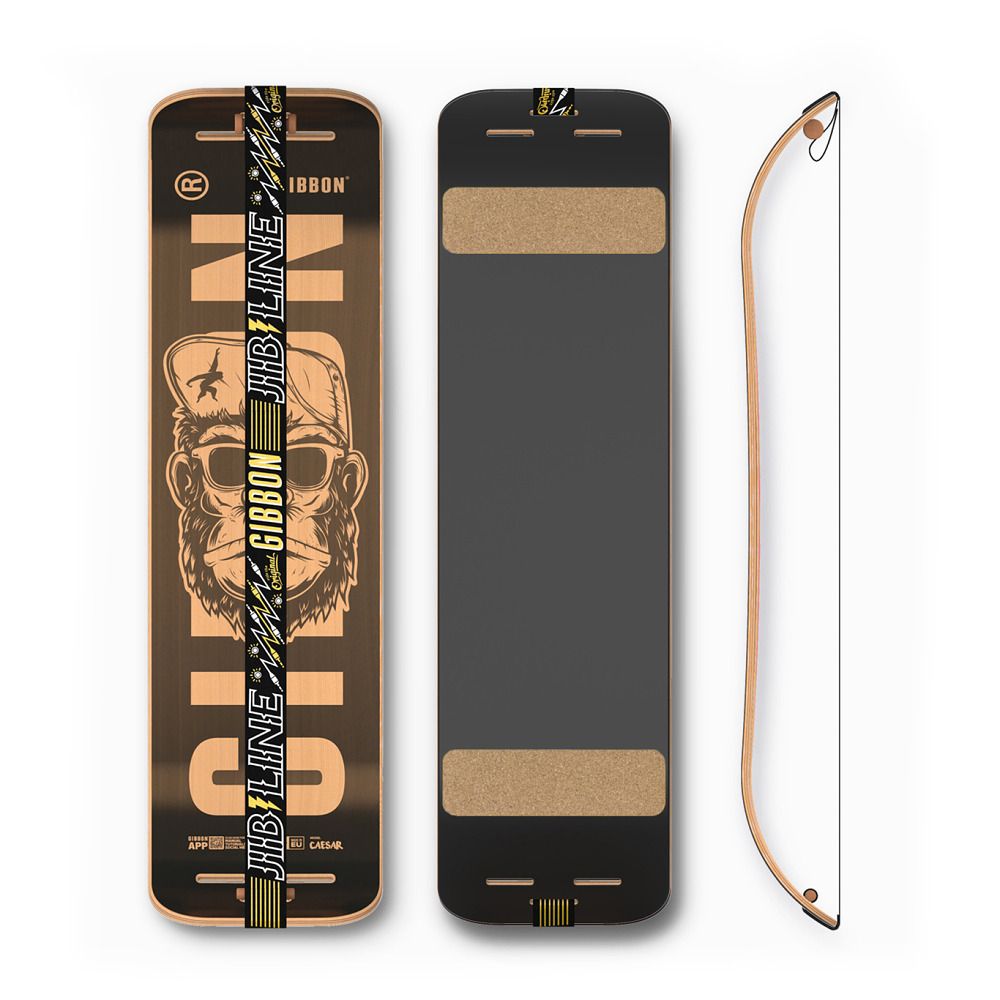 GIBOARD SET - CAESAR JIB: Oberseite mit Motiv, Rückseite, Seitenansicht mit Spannband.