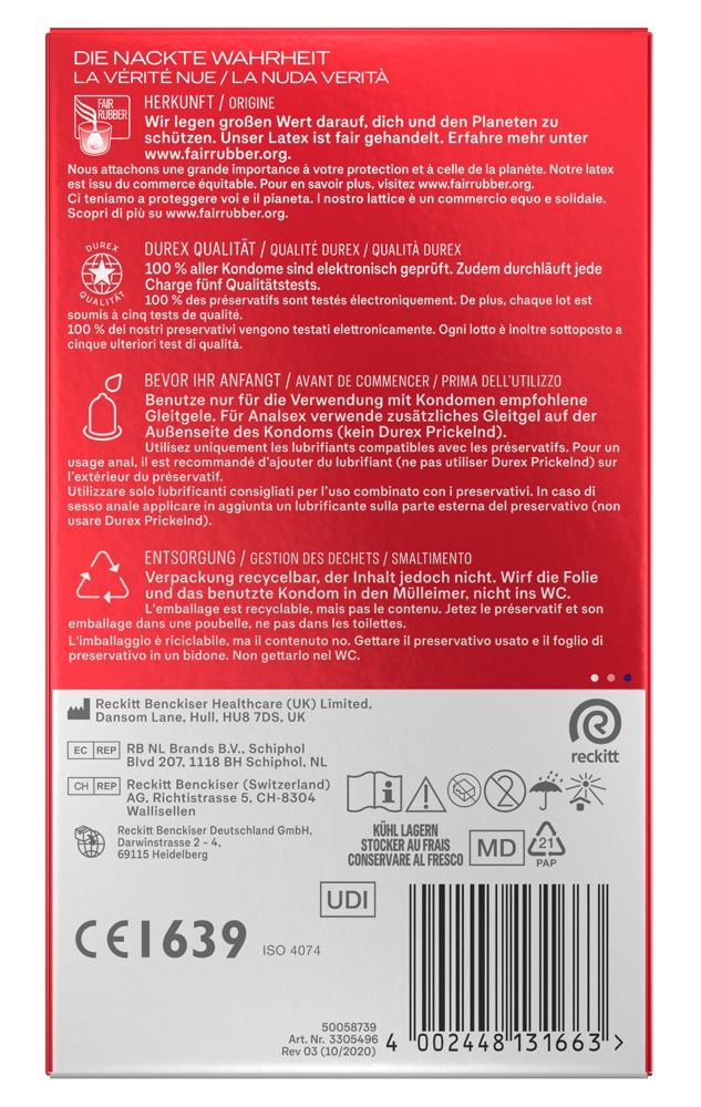 Durex - Gefühlsecht Ultradünn - Kondome