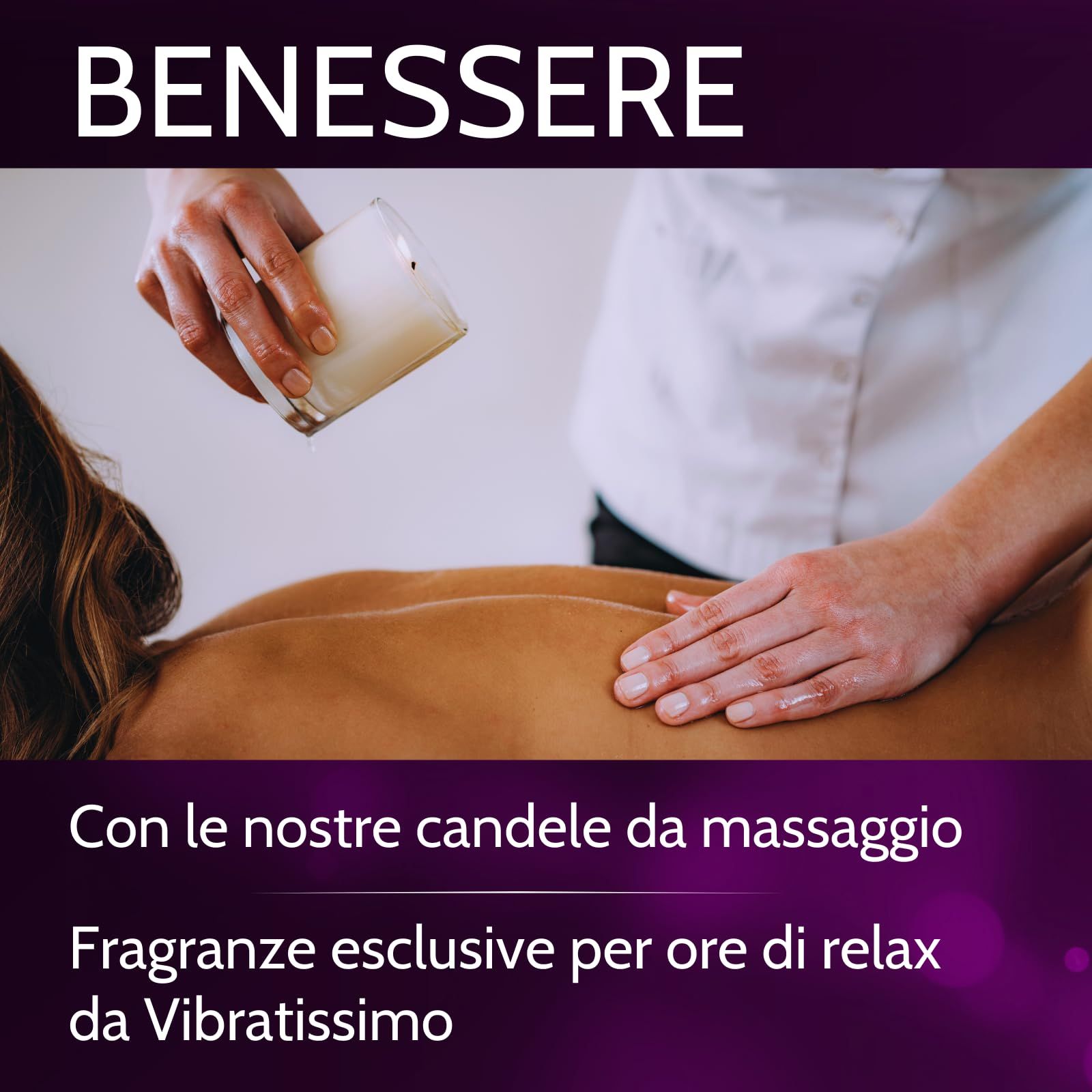 Massage einer Person mit einer Kerze, die flüssiges Wachs hält.