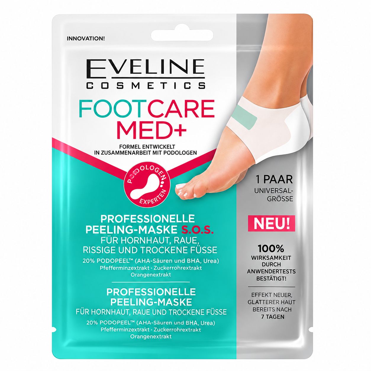 Nappa Creme Kur Urea 30% Pumpspender für rissige Fersen und Hornhaut.