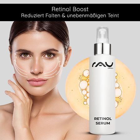 RAU Cosmetics Retinol Serum - Vitamin A Serum gegen Falten für glatte, zarte Haut