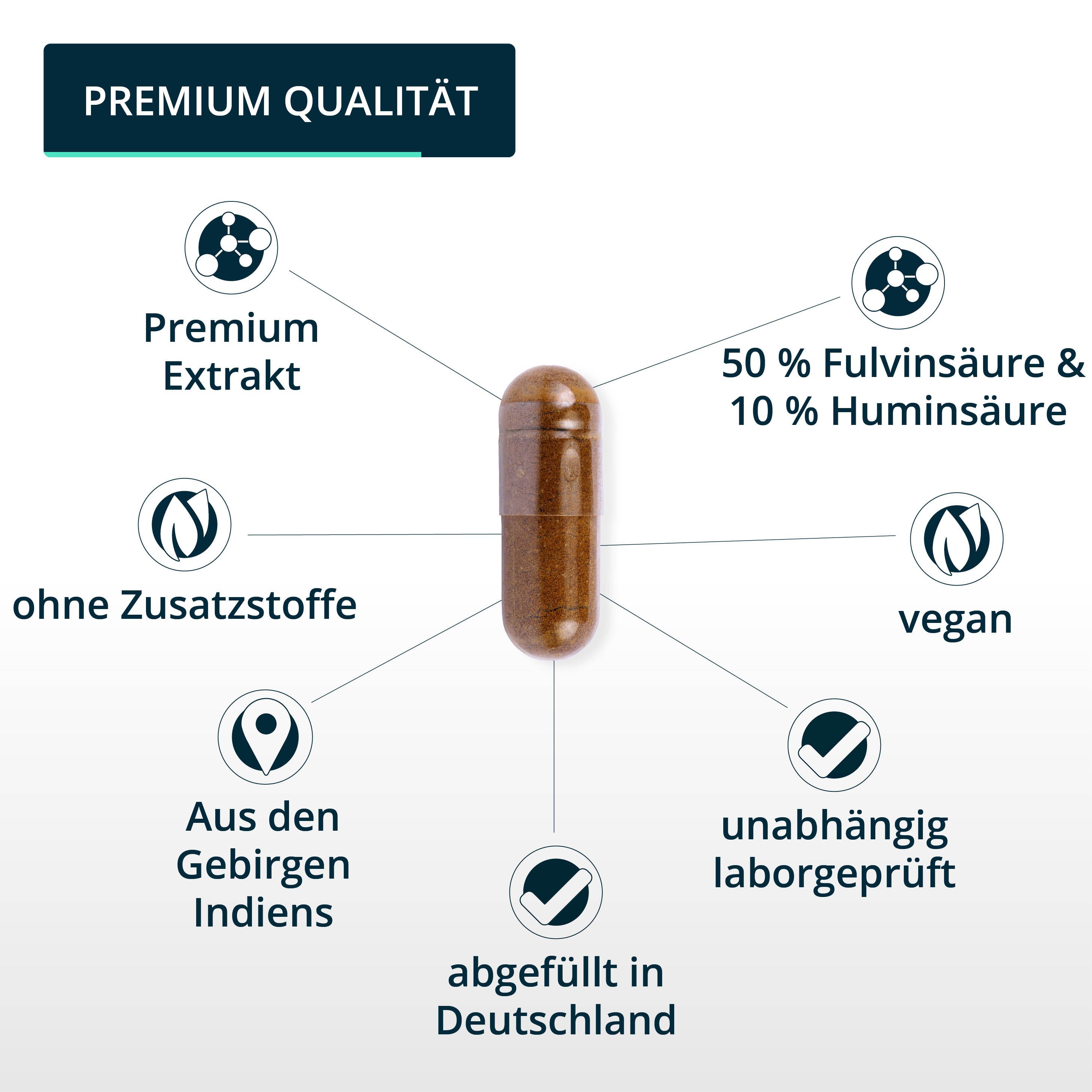 brandl® Shilajit Kapseln Extrakt mit Fulvinsäure und Huminsäure