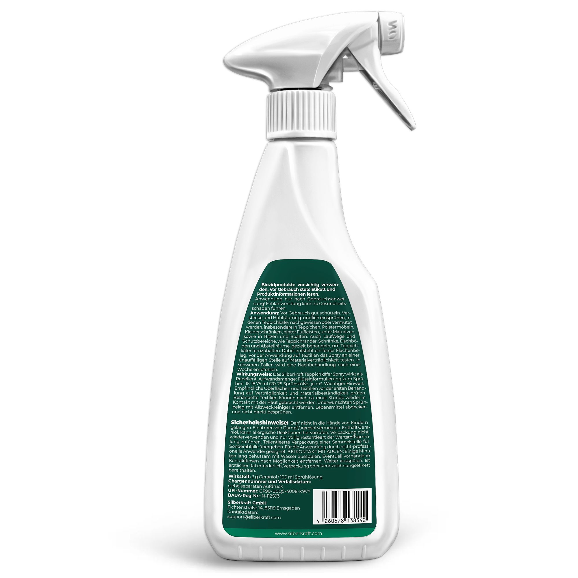 SILBERKRAFT Teppichkäferspray