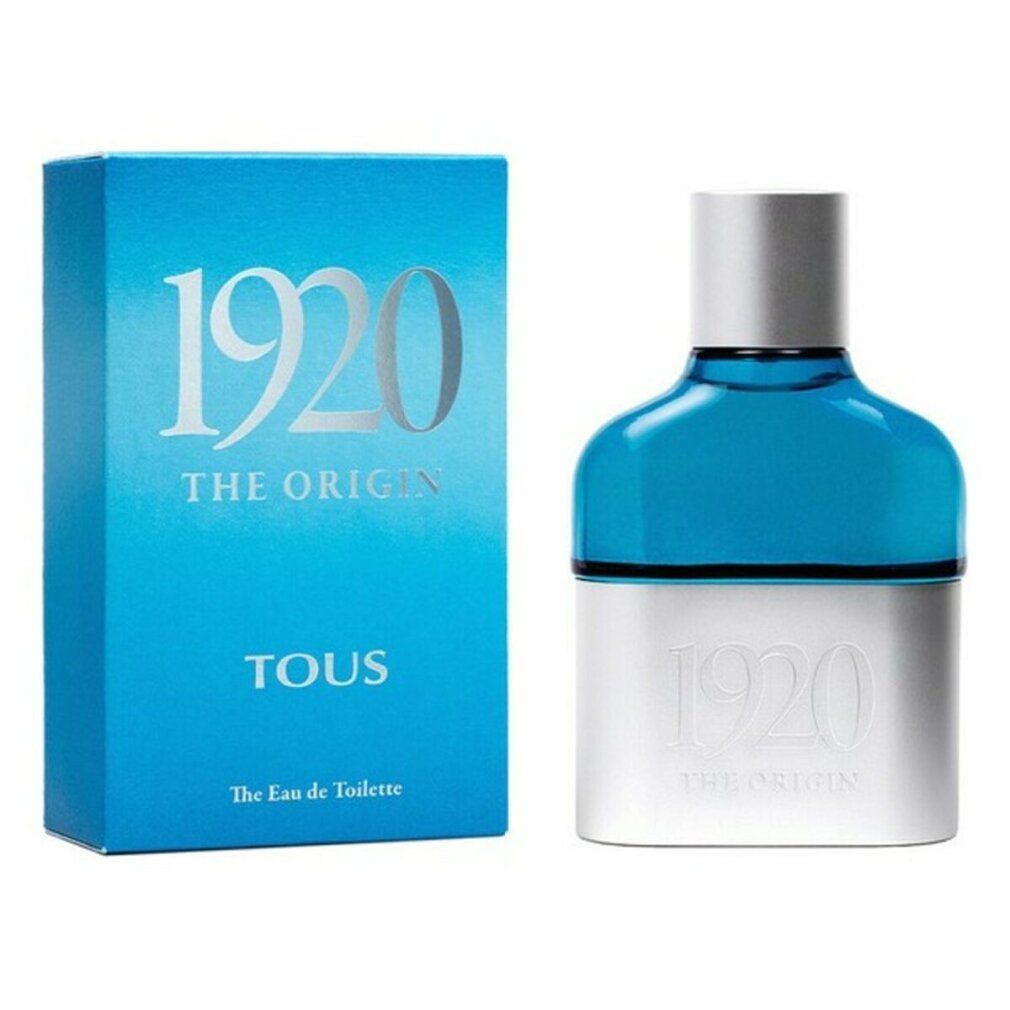 Eau de Toilette Spray und Verpackung. Flakon mit silberfarbenem Verschluss und weißem Unterteil. Blaue Flüssigkeit. Blaue Verpackung mit silberner Schrift.