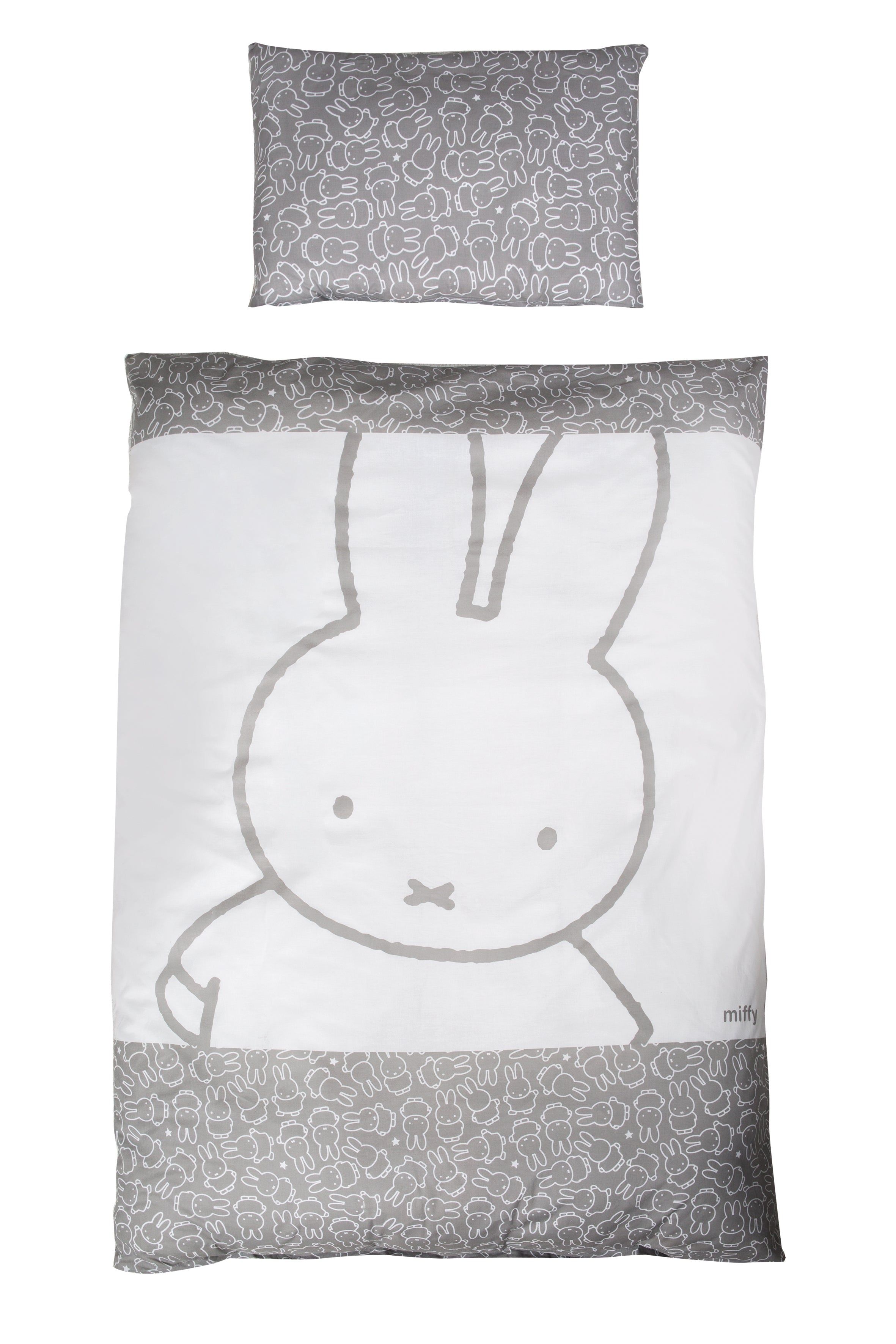 roba Wendebettwäsche 2-tlg, Kollektion 'miffy®', Kinderbettwäsche 100x135 cm, 100% Baumwolle