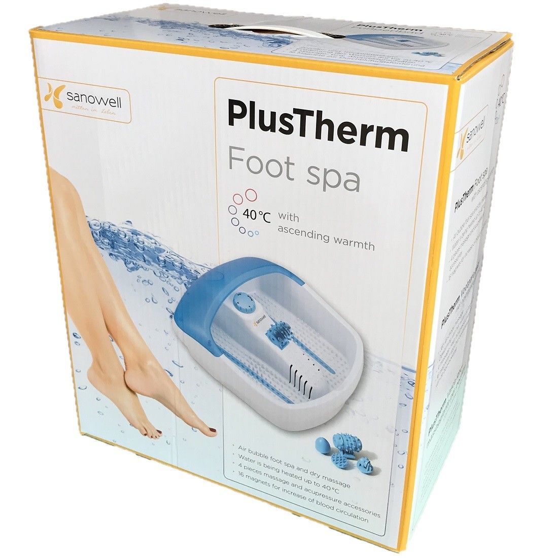 Sanowell PlusTherm Fußbad mit ansteigender Wärme