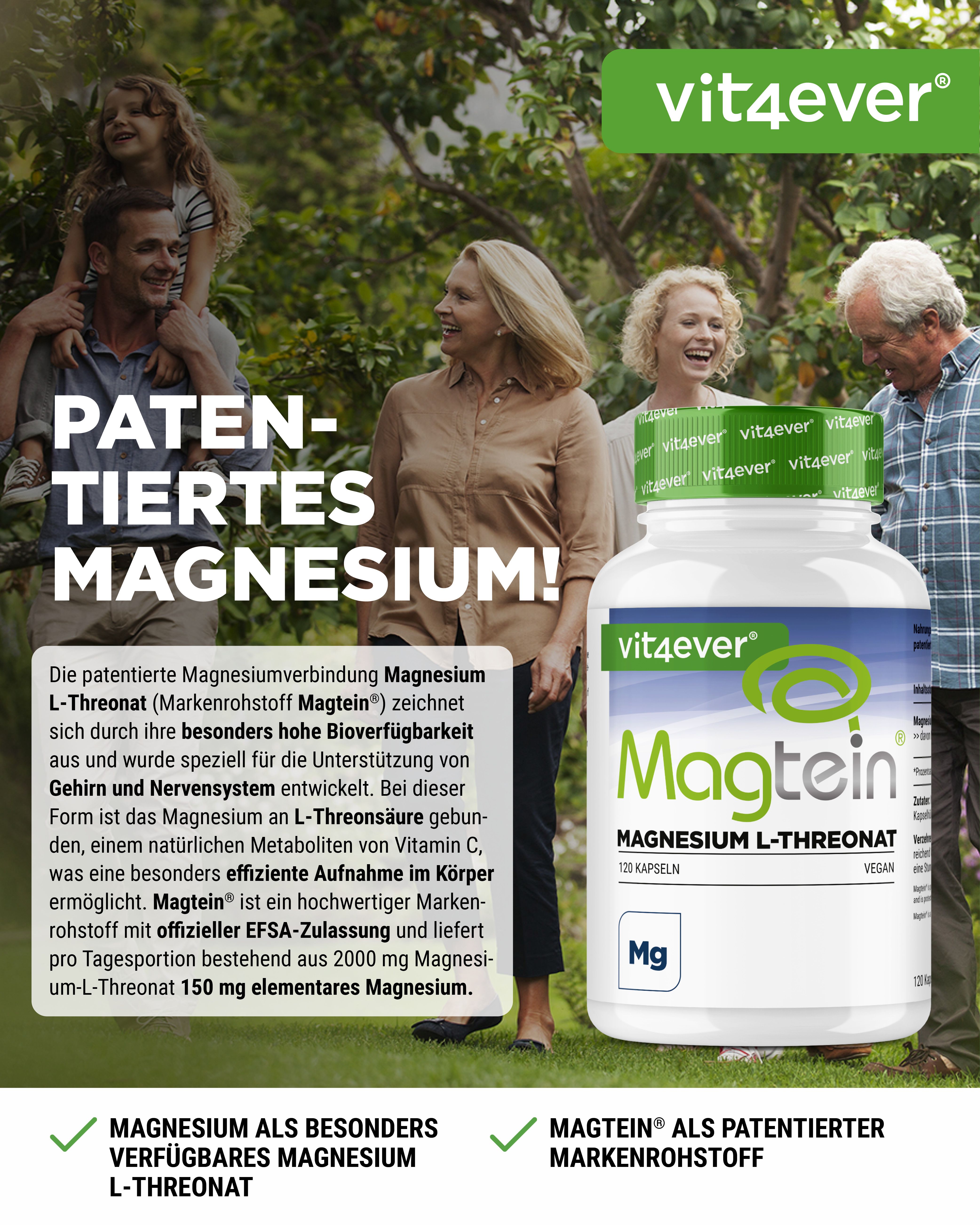 vit4ever Magnesium L-Threonat (Magtein®)