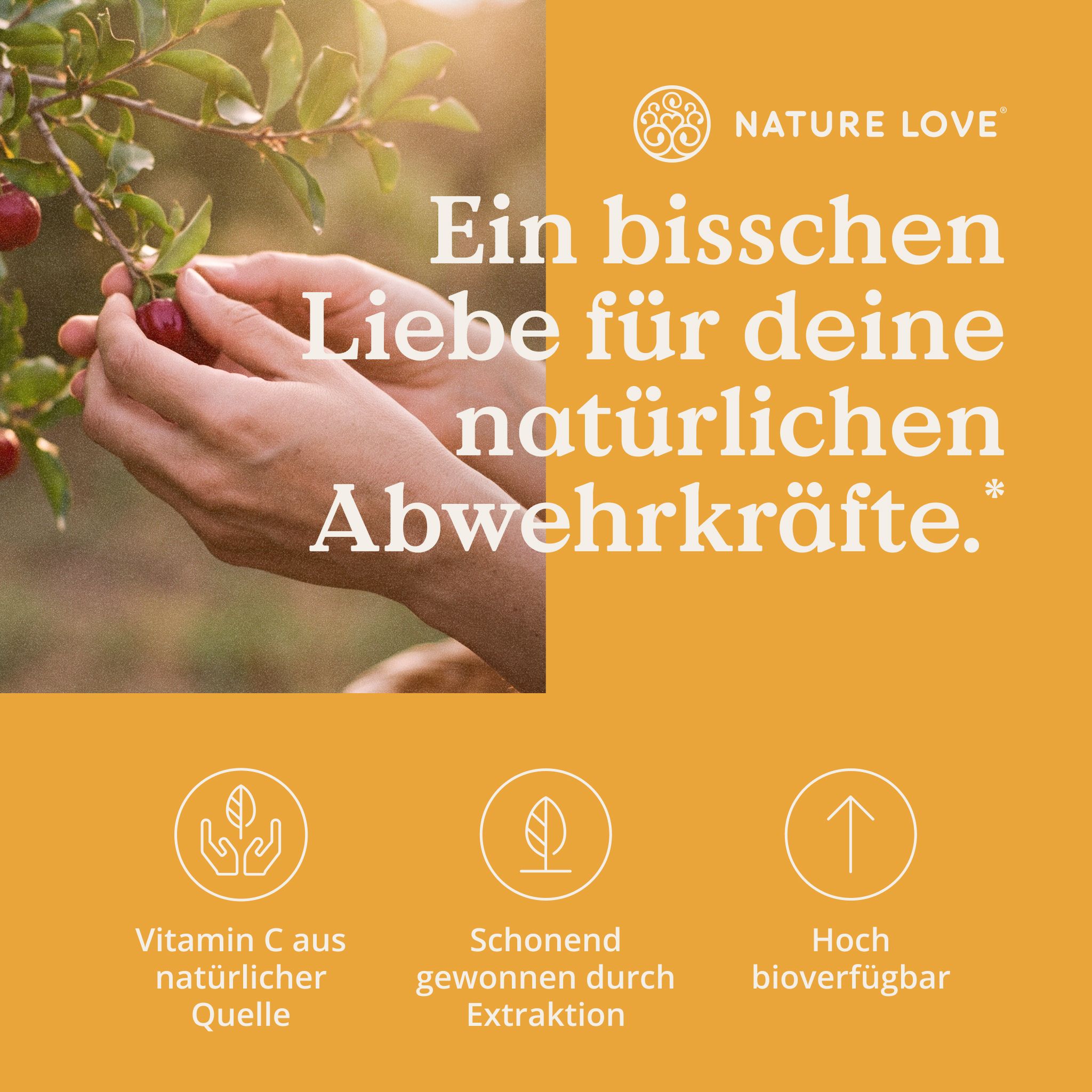 NATURE LOVE® Vitamin C aus Bio Acerola