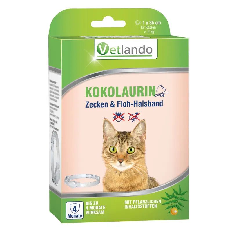 Vetlando Kokolaurin Zecken- & Floh-Halsband für Katzen