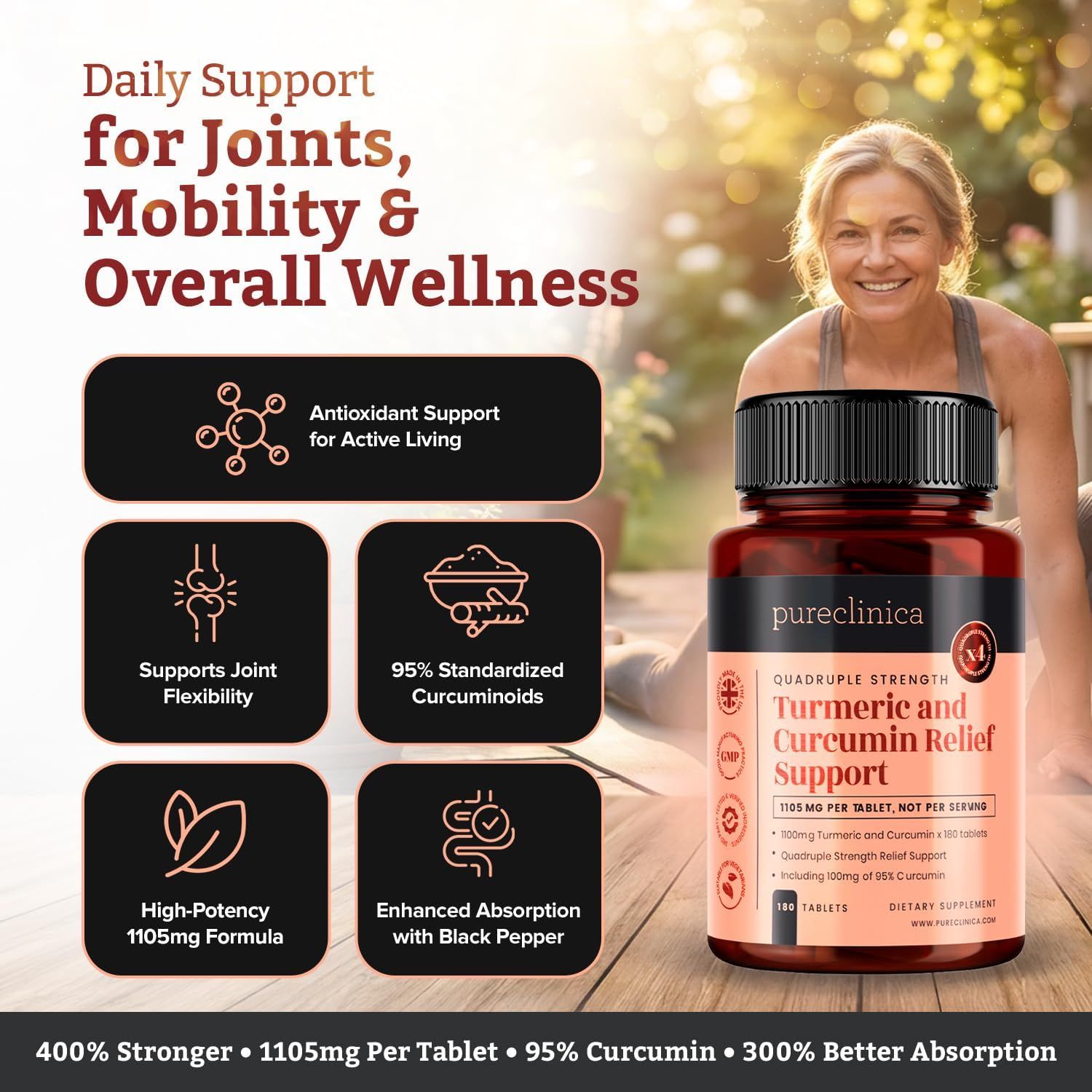 pureclinica Kurkuma Gelbwurz Tabletten