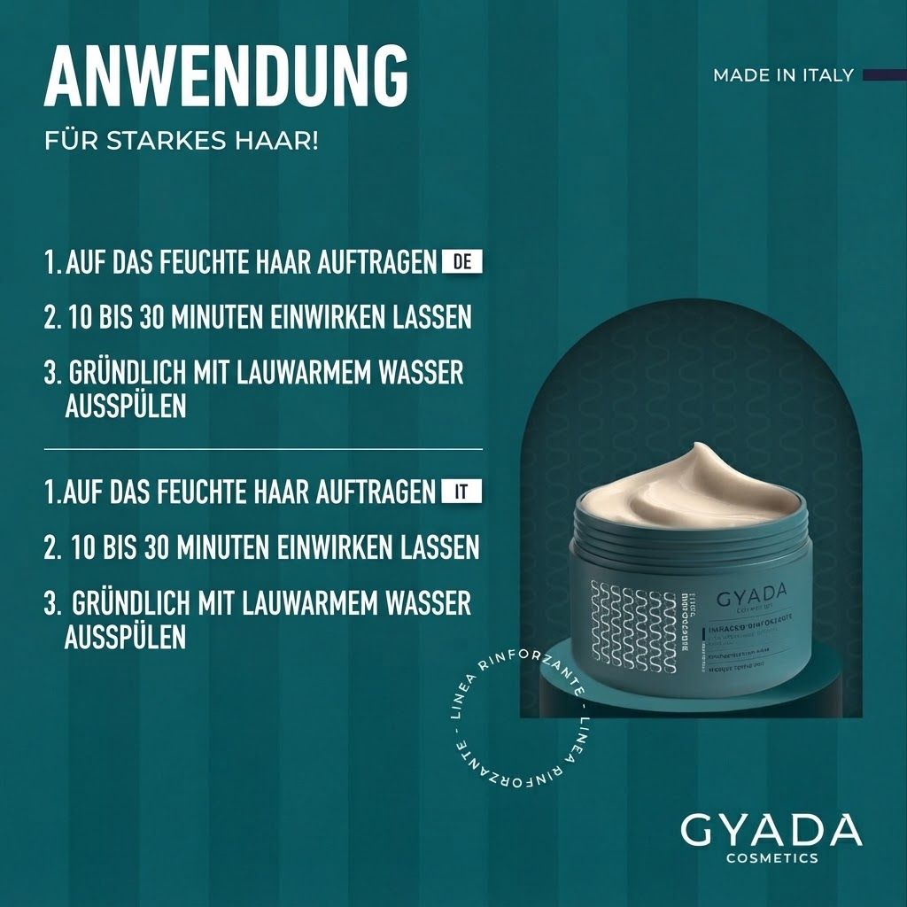 Gyada Cosmetics Stärkende Maske mit Spirulina und pflanzlichen Proteinen.