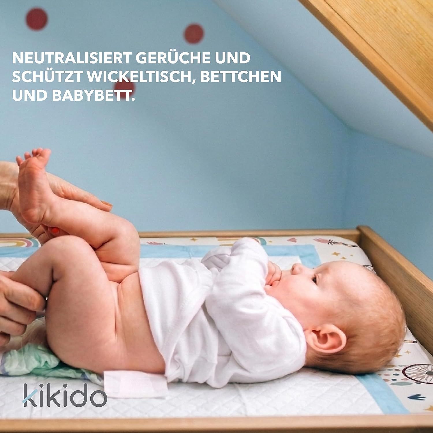 Kikido Einweg-Wickelunterlagen für Neugeborene 40x60