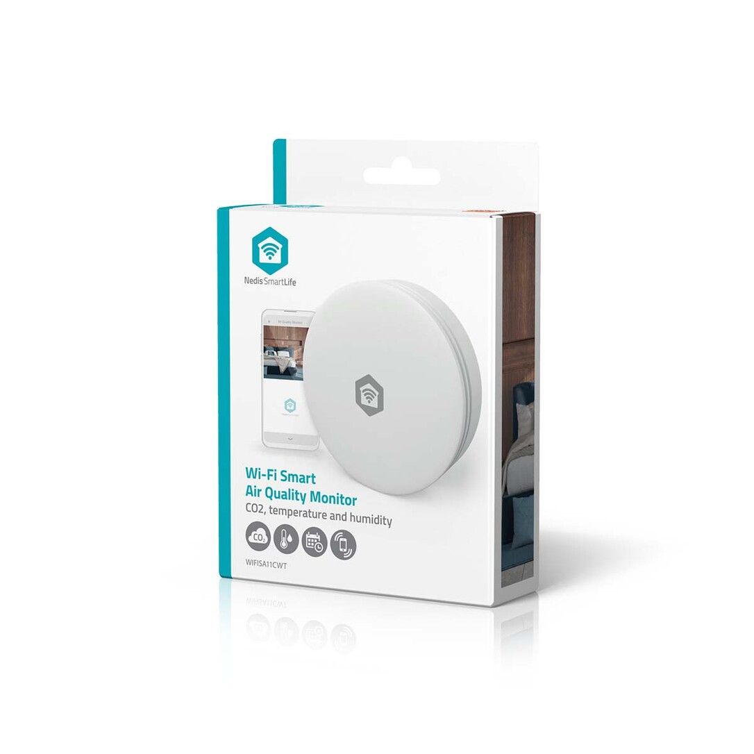 Nedis SmartLife Luftqualitätsmonitor / Wi-Fi / Kohlendioxid (CO2) / Luftfeuchtigkeit / Temperatur /