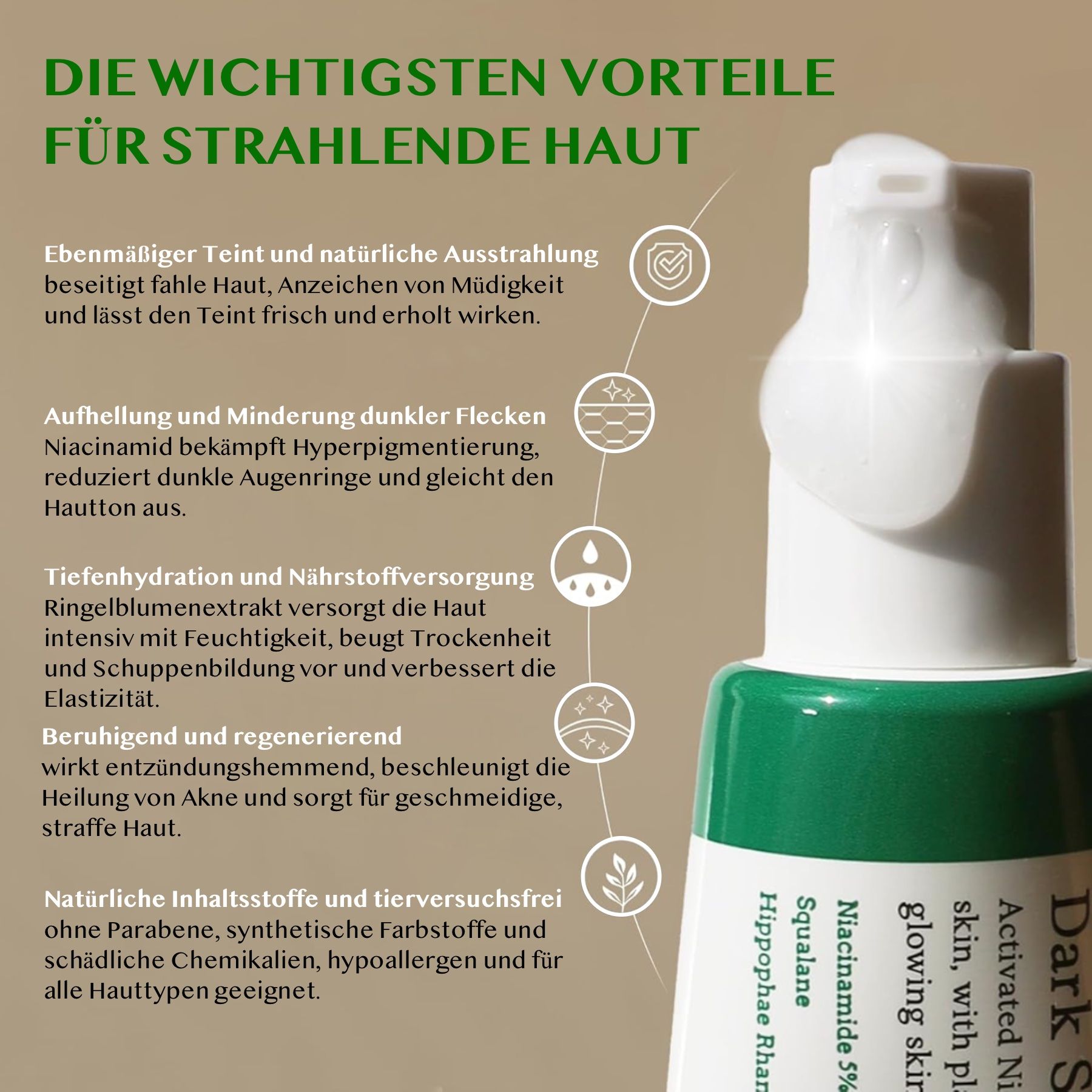 AXIS-Y Anti-Falten-Serum Dark Spot Correcting Glow Serum 5 % Niacinamide Hyperpigmentierung
