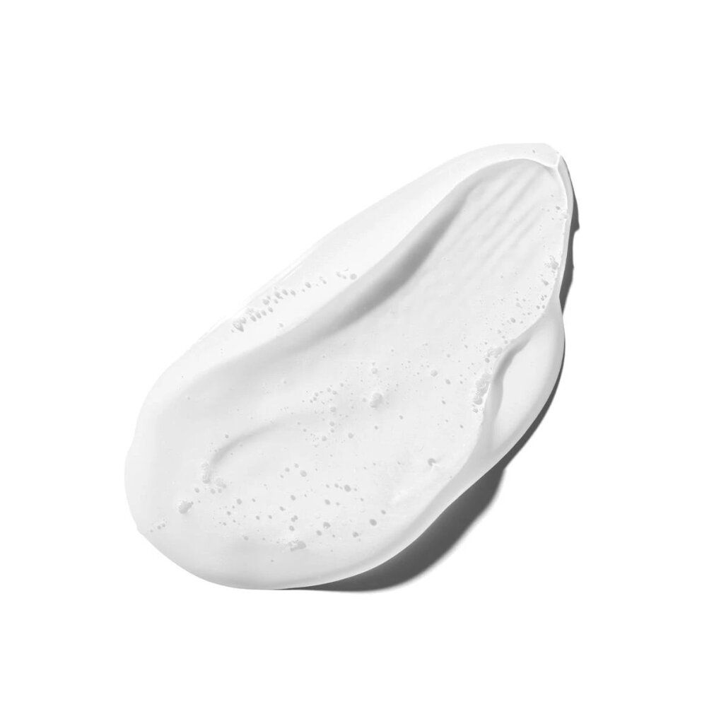 Weißes Shampoo-Gel auf weißem Hintergrund. Textur mit Bläschen.